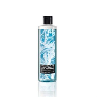 Avon Senses antarctic chill gel de banho para corpo e cabelo promoção