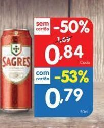 Minipreço Lata de cerveja sagres promoção