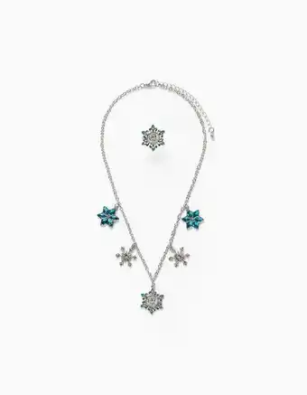 Zippy Colar + anel para menina 'elsa', prateado/azul promoção