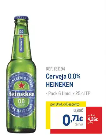 Makro Cerveja 0.0% Heineken promoção