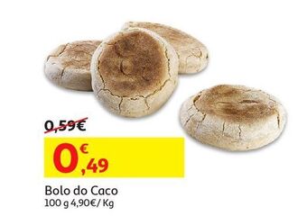 Auchan Bolo do caco:100g promoção