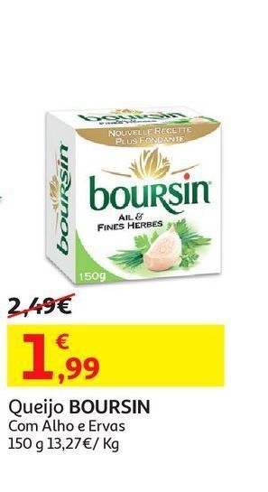 Queijo boursin:c/alho e ervas 150 g