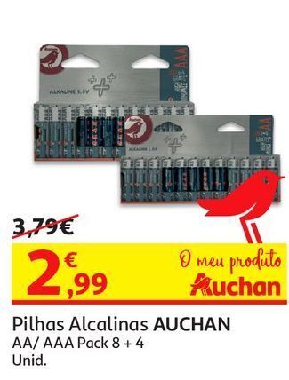 Auchan Pilhas alcalinas auchan promoção