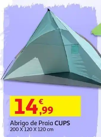 Auchan Abrigo de praia cups:200x120x120cm promoção