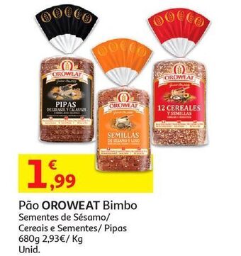 Pão oroweat bimbo
