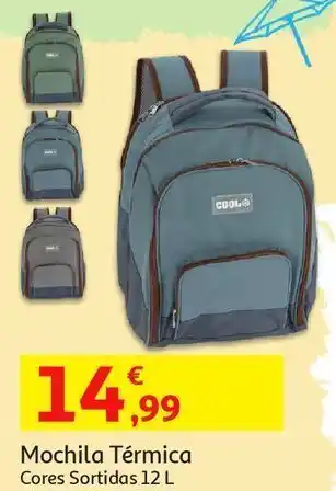 Auchan Mochila térmica cores sortidas 12l promoção