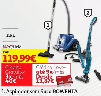 Auchan Aspirador s/saco rowenta promoção