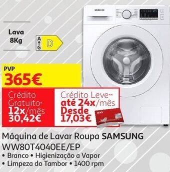 Auchan Maquina lavar roupa samsung promoção