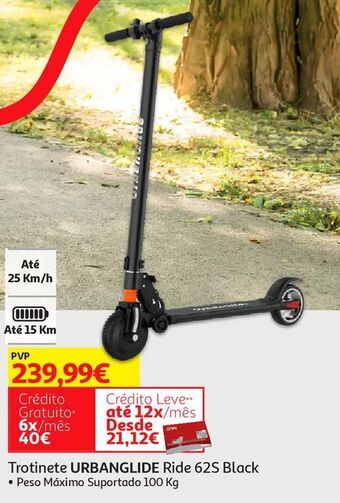Auchan Trotinete urbanglide: ride 62s black promoção