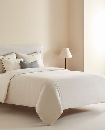 ZARA HOME Capa de edredão fio tingido riscas promoção