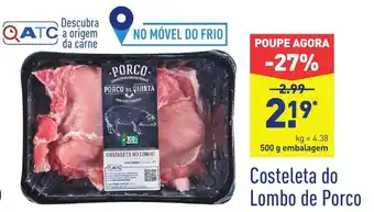 ALDI Costeleta do Lombo de Porco promoção