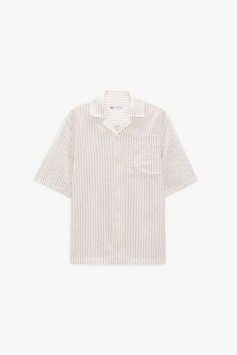 ZARA Camisa às riscas promoção