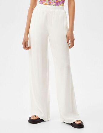 Bershka Calças crepe wide leg promoção