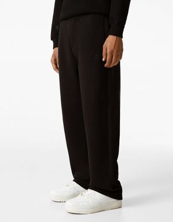 Bershka Calças felpa standard wide promoção