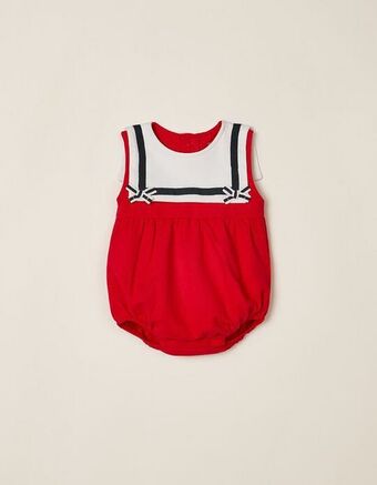 Zippy Macacão para recém-nascida 'nautic', vermelho/branco promoção