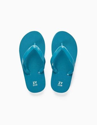 Zippy Chinelos de dedo para criança, azul turquesa promoção