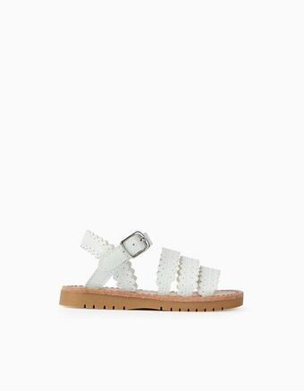 Zippy Sandálias de tiras para bebé menina, branco promoção
