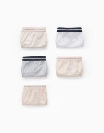 Zippy 5 cuecas lisas para menina, multicolor promoção