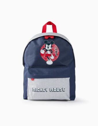 Zippy Mochila para menino 'mickey', azul escuro/cinza promoção