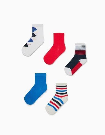 Zippy Pack 5 pares de meias para bebé menino, multicolor promoção