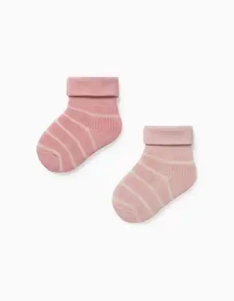 Zippy 2 pares meias riscas para recém-nascida 'wh', rosa promoção