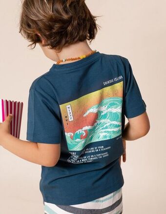 Zippy T-shirt para menino 'shikoku island', azul escuro promoção