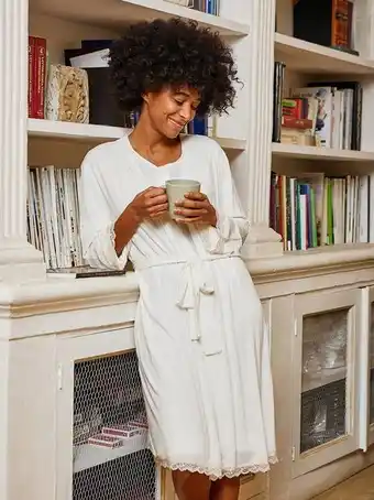 Prénatal Vestido de maternidade em viscose macia com renda - prénatal promoção