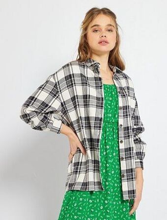 Kiabi Camisa aos quadrados em algodão promoção