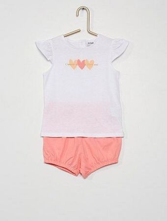 Kiabi Conjunto calções + t-shirt promoção