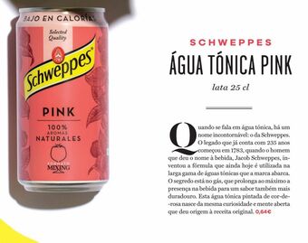 El Corte Inglés Água tônica schweppes promoção