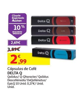 Auchan Cápsulas café delta q promoção