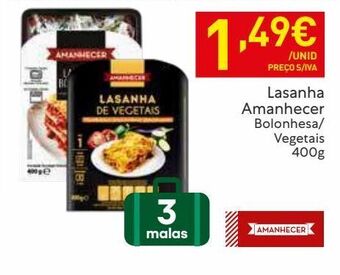 Recheio Lasanha amanhecer promoção