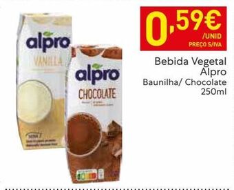 Recheio Bebidas naturais alpro promoção