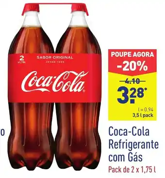 ALDI Coca-Cola Refrigerante com Gás Pack dev2x1,75L promoção