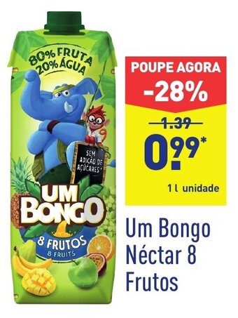 ALDI Um Bongo Néctar 8 Frutos 1L promoção