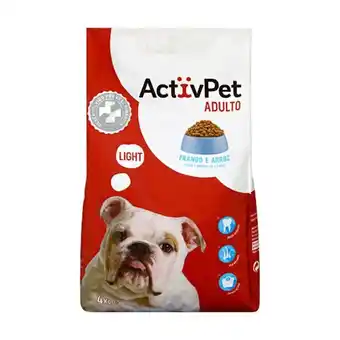 Pingo Doce Ração seca para cão adulto sabor frango e arroz light activpet promoção