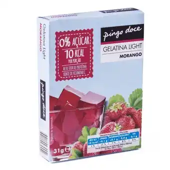 Pingo Doce Gelatina light morango pingo doce promoção