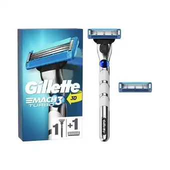 Pingo Doce Máquina de barbear mach3 turbo com 2 recargas gilette promoção