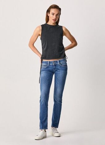 Pepe Jeans Venus straight fit low waist jeans promoção