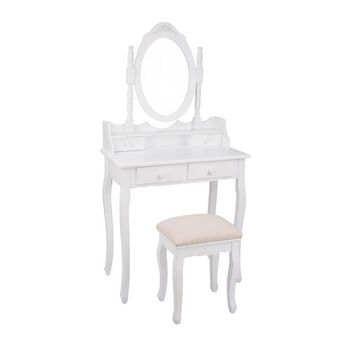 Hôma Toucador lilliou mdf branco com banco promoção