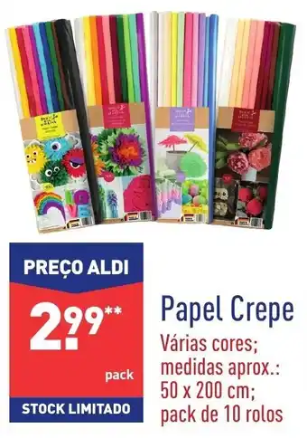 ALDI Papel Crepe 50x200cm promoção