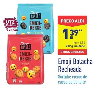 ALDI Emoji Bolacha Recheada 212g promoção