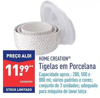 ALDI Tigelas em Porcelana promoção