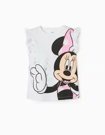 Zippy T-shirt com manga de folho para bebé menina 'minnie', branco promoção