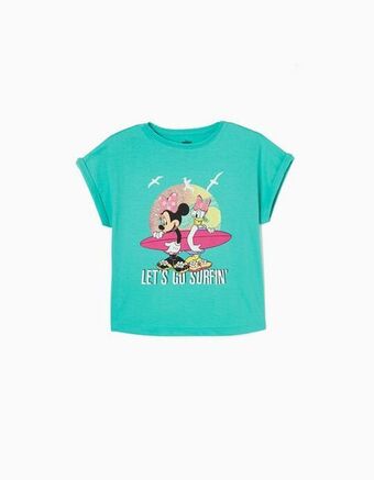 Zippy T-shirt para menina 'minnie & daisy', verde água promoção