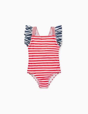 Zippy Fato de banho upf 80 para menina, vermelho/azul escuro promoção