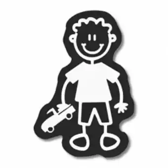 Autocolante family sticker menino brinquedo