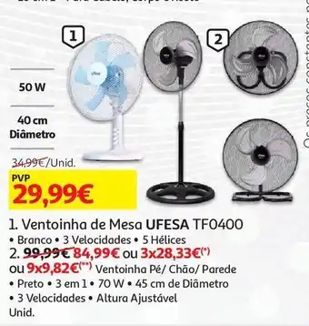 Auchan Ventoinha pé ufesa promoção