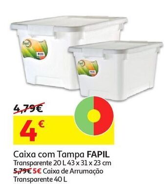 Auchan Caixa de arrumação fapil promoção