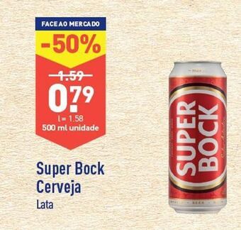 ALDI Lata de cerveja super bock promoção